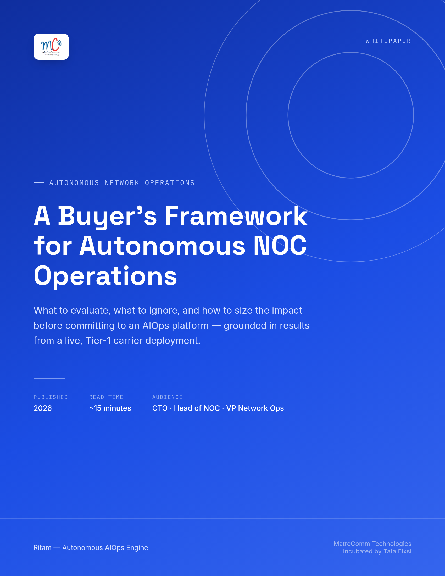 Whitepaper — A Buyer's Framework for Autonomous NOC Operations